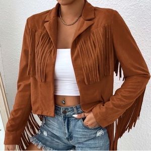 Fringe Lightweight Open Front Jacket
